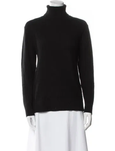 Pre-owned Neiman Marcus Cashmere Turtleneck Sweater In Black