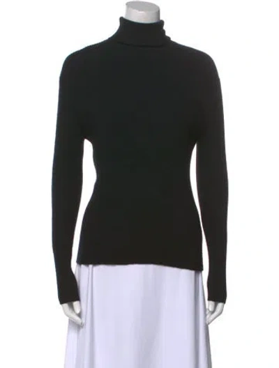 Pre-owned Neiman Marcus Cashmere Turtleneck Sweater In Black