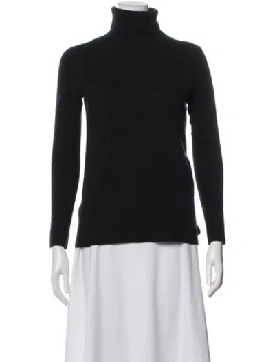Pre-owned Neiman Marcus Cashmere Turtleneck Sweater In Black
