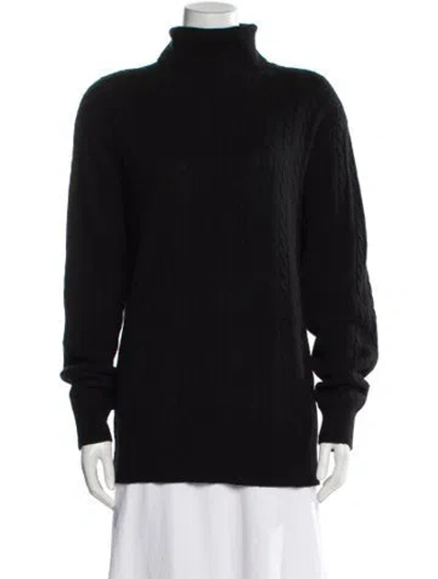 Pre-owned Neiman Marcus Cashmere Turtleneck Sweater In Black