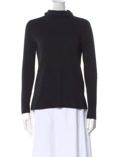 Pre-owned Neiman Marcus Cashmere Turtleneck Sweater In Black