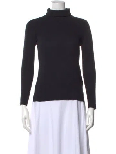 Pre-owned Neiman Marcus Cashmere Turtleneck Sweater In Black