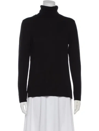 Pre-owned Neiman Marcus Cashmere Turtleneck Sweater In Black