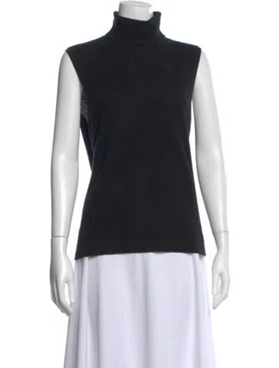 Pre-owned Neiman Marcus Cashmere Turtleneck Sweater In Black