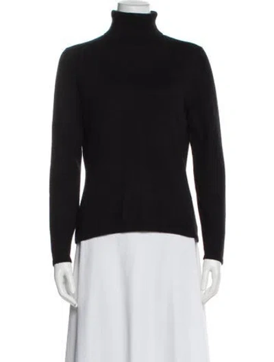 Pre-owned Neiman Marcus Cashmere Turtleneck Sweater In Black