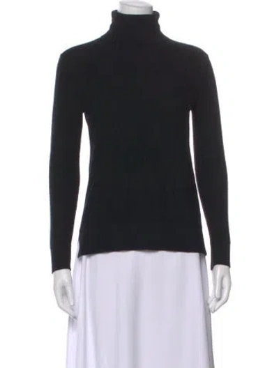 Pre-owned Neiman Marcus Cashmere Turtleneck Sweater In Black