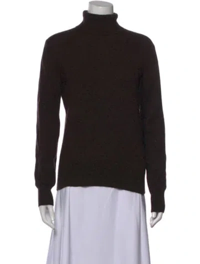 Pre-owned Neiman Marcus Cashmere Turtleneck Sweater In Black