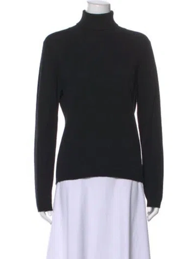 Pre-owned Neiman Marcus Cashmere Turtleneck Sweater In Black