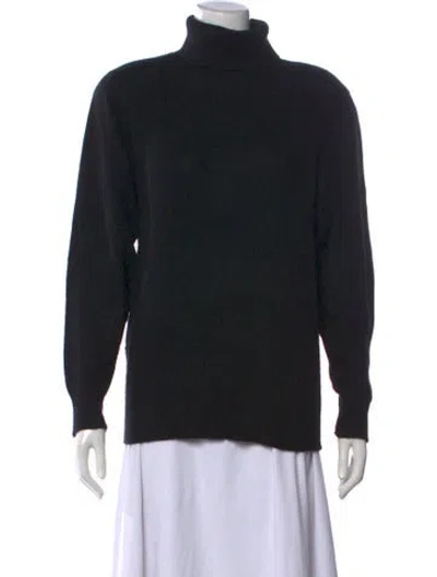 Pre-owned Neiman Marcus Cashmere Turtleneck Sweater In Black