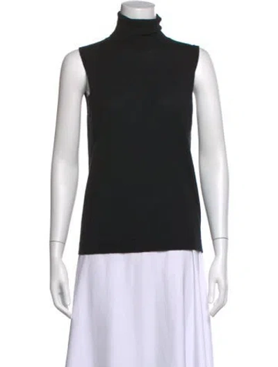 Pre-owned Neiman Marcus Cashmere Turtleneck Sweater In Black