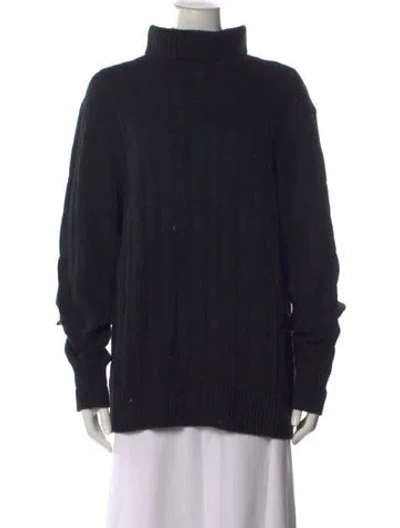 Pre-owned Neiman Marcus Cashmere Turtleneck Sweater In Black
