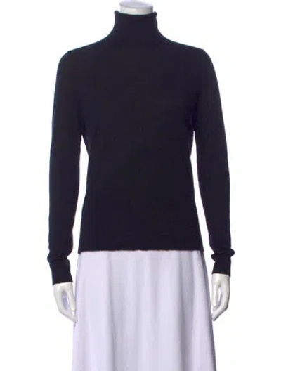Pre-owned Neiman Marcus Cashmere Turtleneck Sweater In Black
