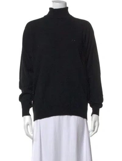 Pre-owned Neiman Marcus Cashmere Turtleneck Sweater In Black