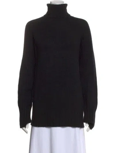 Pre-owned Neiman Marcus Cashmere Turtleneck Sweater In Black