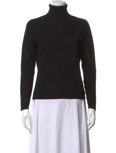 Pre-owned Neiman Marcus Cashmere Turtleneck Sweater In Black