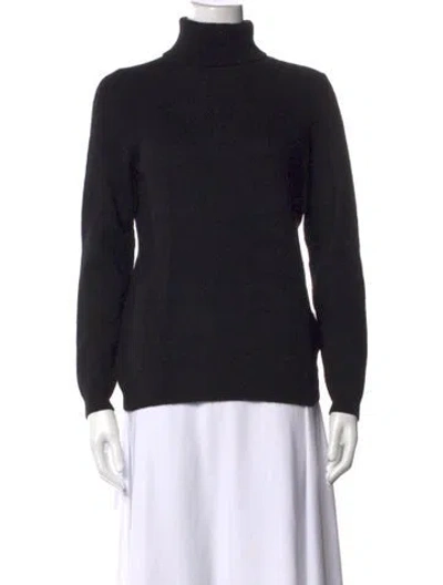 Pre-owned Neiman Marcus Cashmere Turtleneck Sweater In Black
