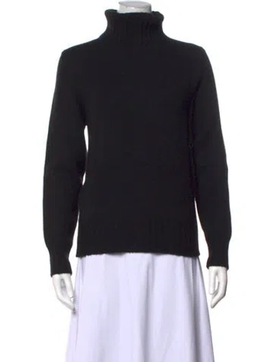 Pre-owned Neiman Marcus Cashmere Turtleneck Sweater In Black
