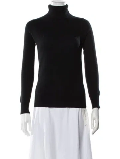 Pre-owned Neiman Marcus Cashmere Turtleneck Sweater In Black