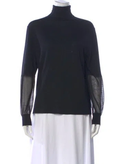 Pre-owned Neiman Marcus Cashmere Turtleneck Sweater In Blue