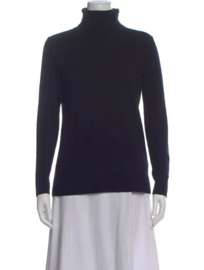 Pre-owned Neiman Marcus Cashmere Turtleneck Sweater In Blue