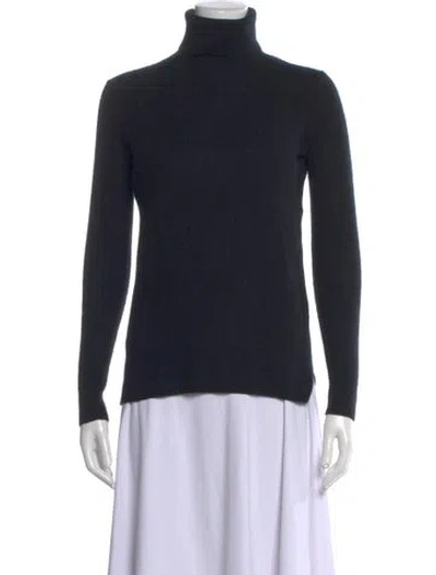 Pre-owned Neiman Marcus Cashmere Turtleneck Sweater In Blue