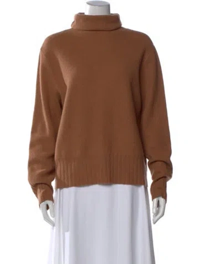 Pre-owned Neiman Marcus Cashmere Turtleneck Sweater In Brown