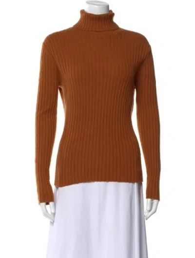 Pre-owned Neiman Marcus Cashmere Turtleneck Sweater In Brown