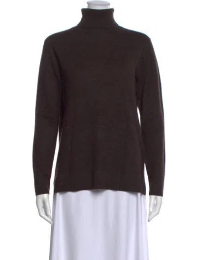 Pre-owned Neiman Marcus Cashmere Turtleneck Sweater In Brown