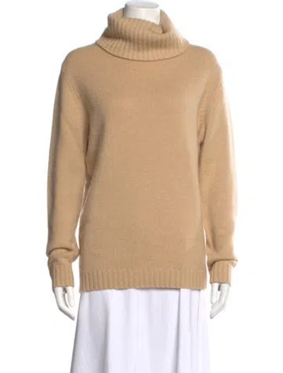 Pre-owned Neiman Marcus Cashmere Turtleneck Sweater In Brown