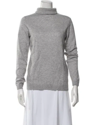 Pre-owned Neiman Marcus Cashmere Turtleneck Sweater In Gray