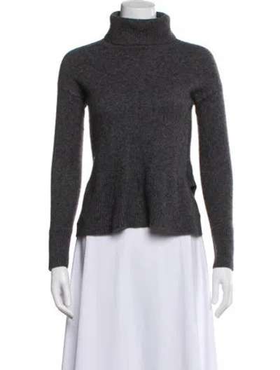 Pre-owned Neiman Marcus Cashmere Turtleneck Sweater In Gray
