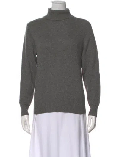 Pre-owned Neiman Marcus Cashmere Turtleneck Sweater In Gray