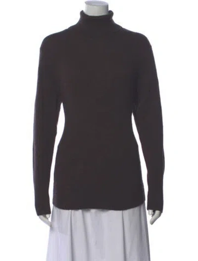 Pre-owned Neiman Marcus Cashmere Turtleneck Sweater In Gray