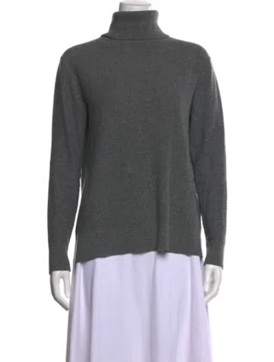 Pre-owned Neiman Marcus Cashmere Turtleneck Sweater In Gray