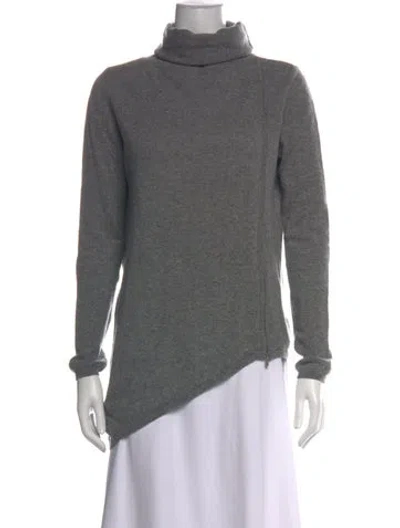 Pre-owned Neiman Marcus Cashmere Turtleneck Sweater In Gray