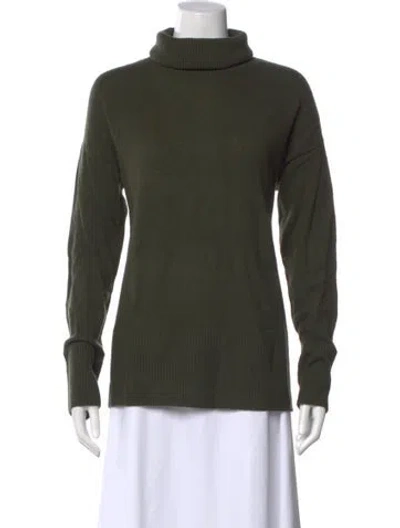 Pre-owned Neiman Marcus Cashmere Turtleneck Sweater In Green