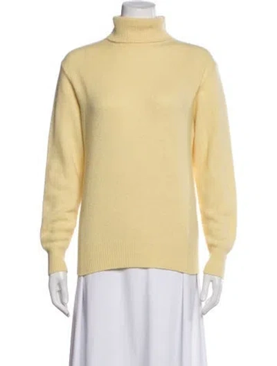 Pre-owned Neiman Marcus Cashmere Turtleneck Sweater In Green