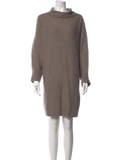 Pre-owned Neiman Marcus Cashmere Turtleneck Sweater In Grey