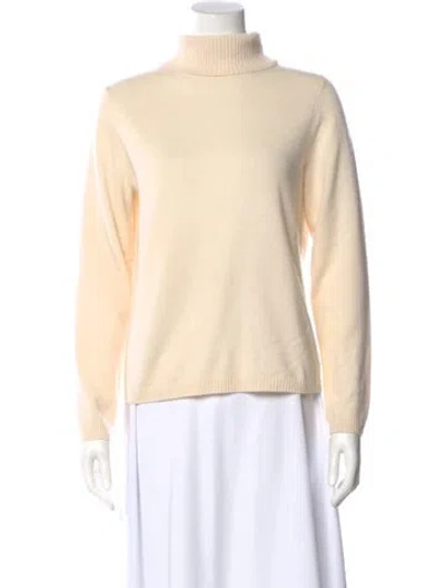 Pre-owned Neiman Marcus Cashmere Turtleneck Sweater In Neutral