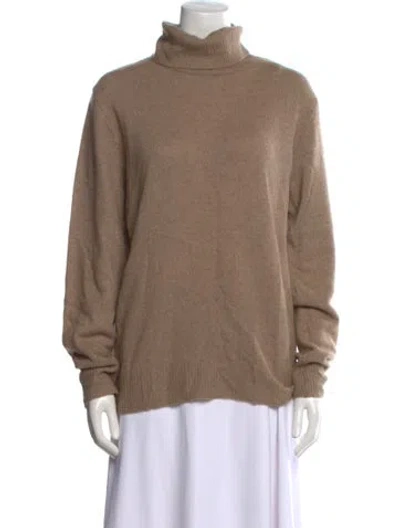 Pre-owned Neiman Marcus Cashmere Turtleneck Sweater In Neutral