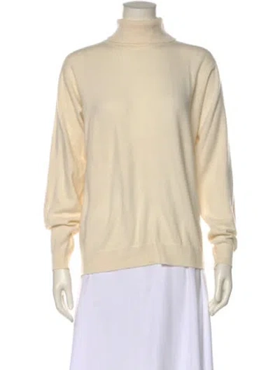 Pre-owned Neiman Marcus Cashmere Turtleneck Sweater In Neutral