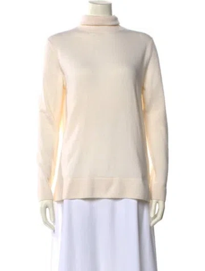 Pre-owned Neiman Marcus Cashmere Turtleneck Sweater In Neutral
