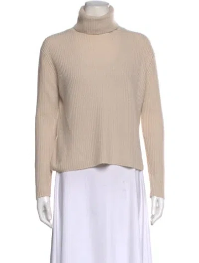 Pre-owned Neiman Marcus Cashmere Turtleneck Sweater In Neutral