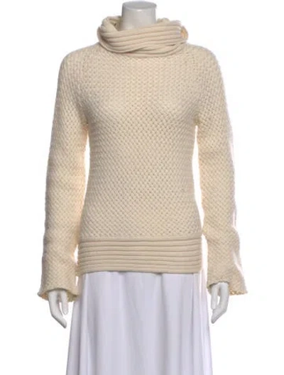 Pre-owned Neiman Marcus Cashmere Turtleneck Sweater In Neutral