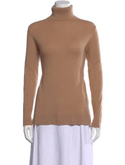 Pre-owned Neiman Marcus Cashmere Turtleneck Sweater In Neutral