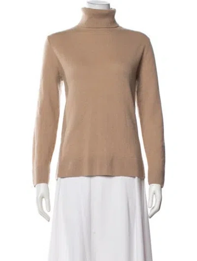 Pre-owned Neiman Marcus Cashmere Turtleneck Sweater In Neutral