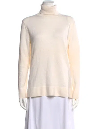 Pre-owned Neiman Marcus Cashmere Turtleneck Sweater In Neutral