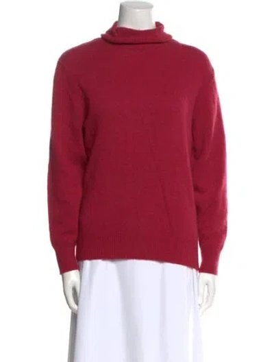Pre-owned Neiman Marcus Cashmere Turtleneck Sweater In Pink