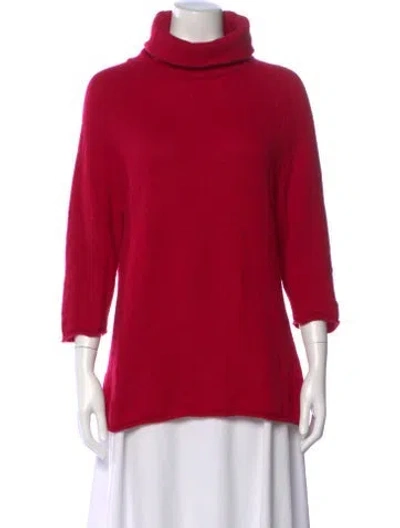 Pre-owned Neiman Marcus Cashmere Turtleneck Sweater In Pink