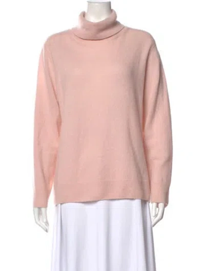 Pre-owned Neiman Marcus Cashmere Turtleneck Sweater In Pink